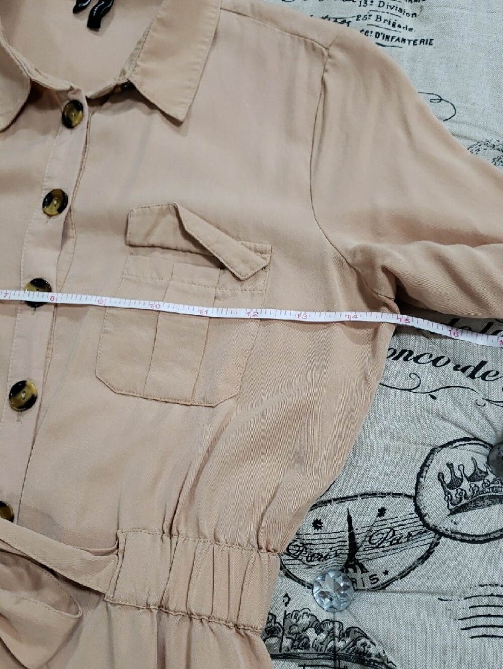 🇨🇦  Vero Moda Button-Up 3/4 Sleeves Shirt Dress - Picture 9 of 16